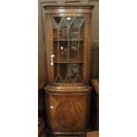 Mahogany floor-standing corner cabinet w