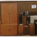 Teak two-tier cabinet and mid 20th centu