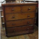 Victorian mahogany chest of two short an