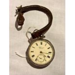 A silver pocket watch, H Benson, London