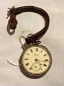 A silver pocket watch, H Benson, London