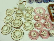 Large quantity German porcelain gilt bor