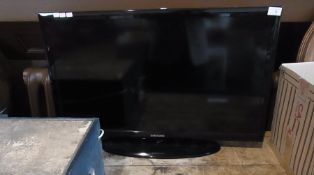 A Samsung flatscreen television, 90cm sc