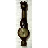 Victorian mahogany banjo barometer with