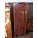 An old mahogany single wardrobe, the pan
