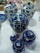 Pair Chinese porcelain vases and covers,