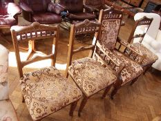 Victorian walnut drawing room chair with