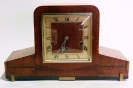 1940's Art Deco style mantel clock, angu