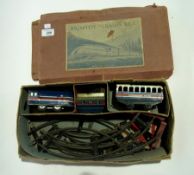 A Brimtoy tinplate clockwork train set w