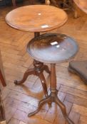 Victorian walnut circular top tripod tab