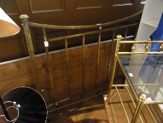 An Edwardian brass headboard, width 140c