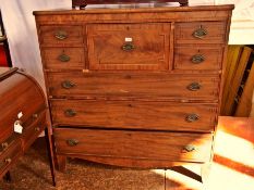 19th century inlaid mahogany chest with