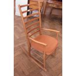 Contemporary ladderback rocking armchair