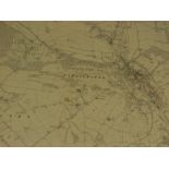 Five ordnance survey maps, another frame