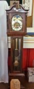 Emperor mahogany grandmother clock, with