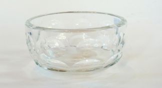 A cut glass bowl, signature Orreforrs, N