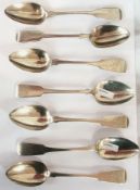 Set of six Victorian Irish silver spoons