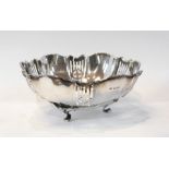 A George V silver bon-bon dish with pier