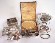 A quantity of silver plate to include br