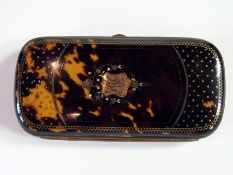 19th century tortoiseshell and pique cig