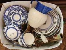 A quantity of pie dishes and vases and o