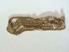 Foreign silver curb link chain necklace,