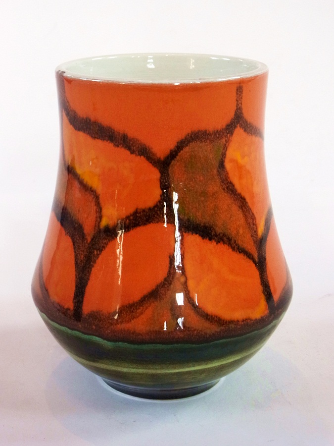 Two Poole Delphis red glazed vases, 10cm - Image 2 of 5