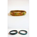 Roman amber coloured glass bangle with a