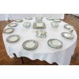 Quantity Victorian pottery dinnerware "M