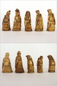 Set of ten Japanese carvings, possible c