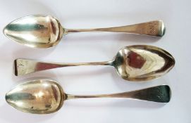 A pair of George III silver tablespoons,
