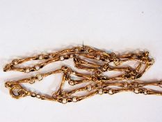 Rose gold-coloured metal chain, 9c marke