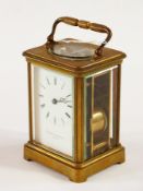 French brass striking carriage clock, ba