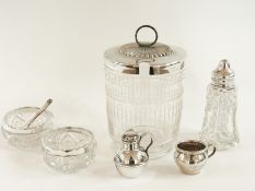 Edwardian preserve jar with etched decor