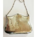 Early 20th century silver hinged purse o