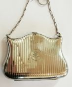 Early 20th century silver hinged purse o