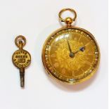 A gent's 18ct gold fusee open-faced pock