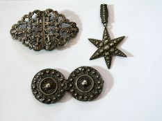 Silver coloured rococo openwork style bu