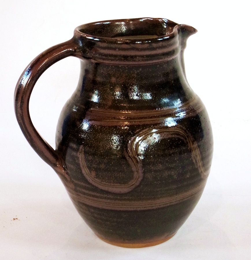 Winchcombe studio stoneware jug, ovoid,