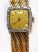 A 18ct gold and diamond set lady's wrist