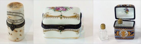 Three various Limoges porcelain trinket