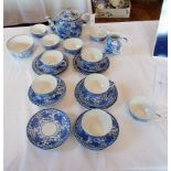 Noritake part tea service decorated in u