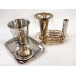 A quantity of silver plate to include ov