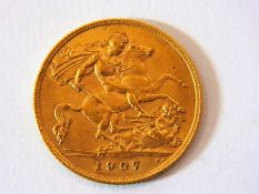 Edward VII half sovereign, 1907