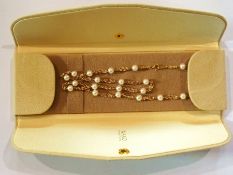 Wako Japanese 18ct gold and pearl neckla