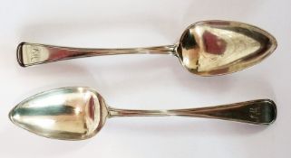 A pair George III tablespoons, Old Engli