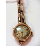 A 20th century 9ct gold cased lady's wri
