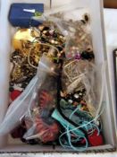 A quantity of costume jewellery includin