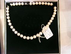 String freshwater pearls, with 18ct gold