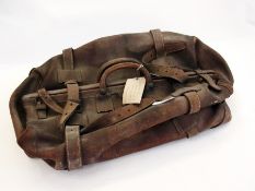 A large leather Gladstone type bag with